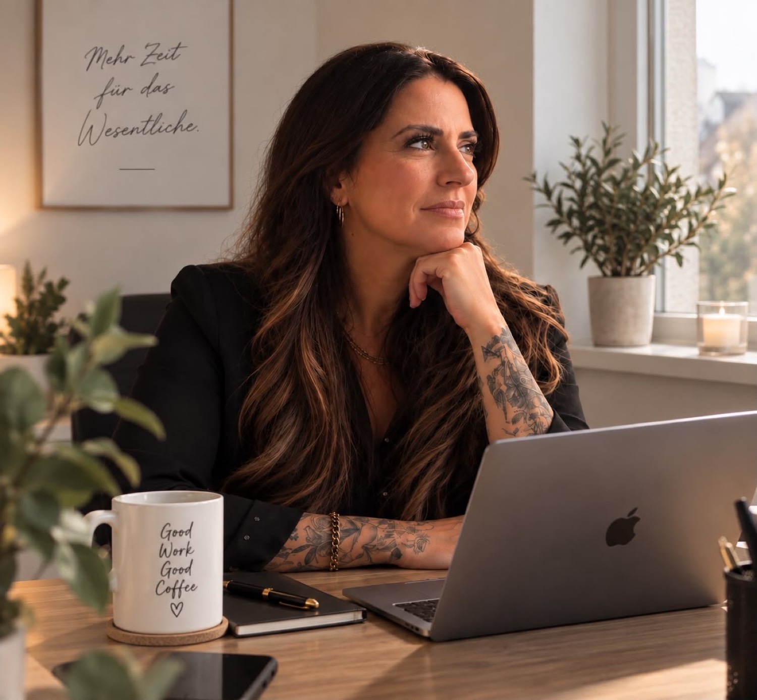 Laura Rehbein an ihrem Arbeitsplatz
